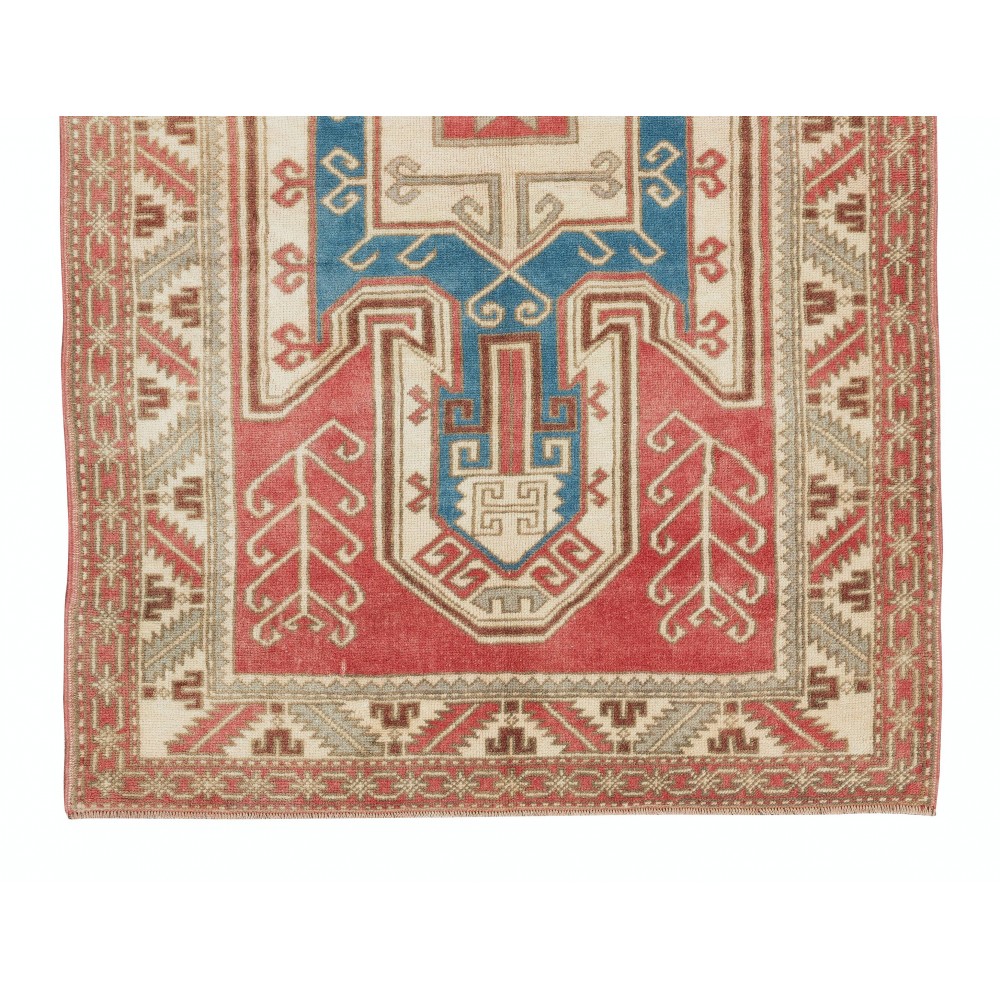 Reproduction of an antique Caucasian Sewak Kazak Rug, 100% Wool