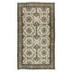 Vintage Hand Knotted Turkish Wool Rug, Floral Pattern Floor Covering