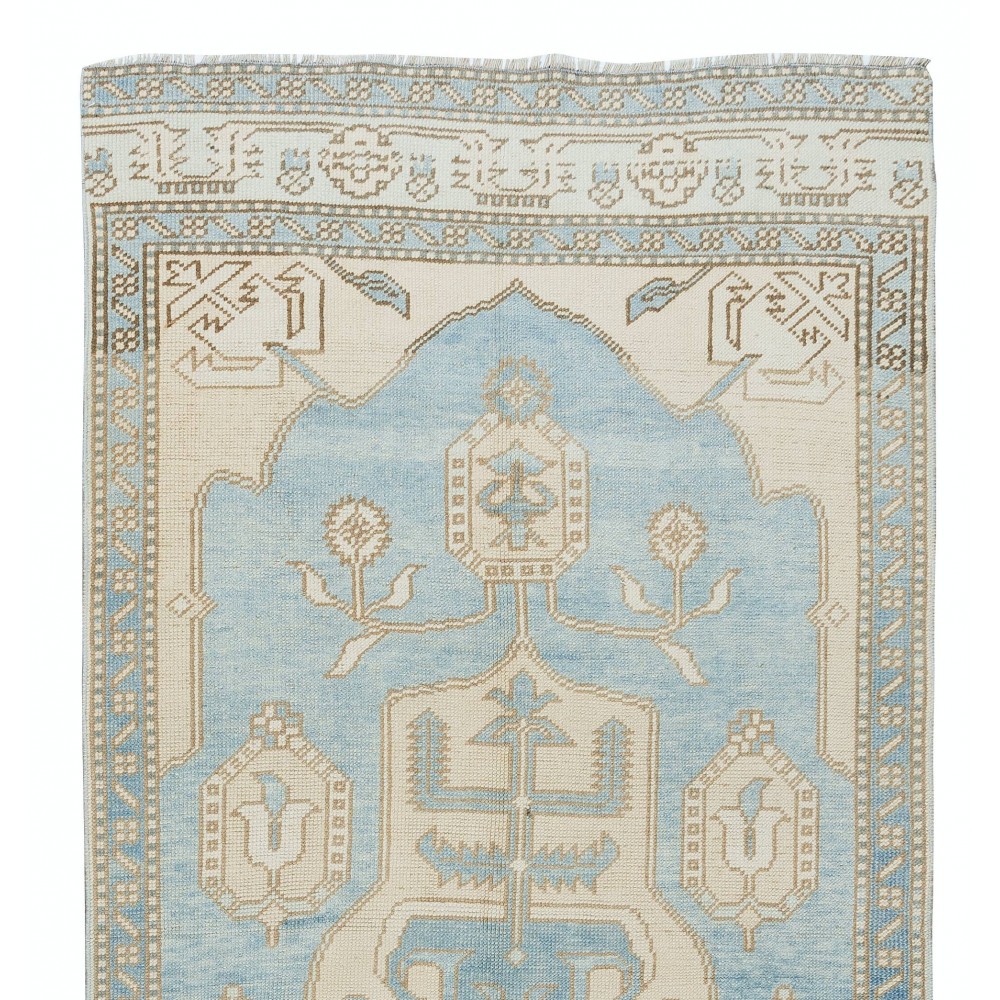 Vintage Hand-Knotted Rug from Turkey, Ca 1960, 100% Wool