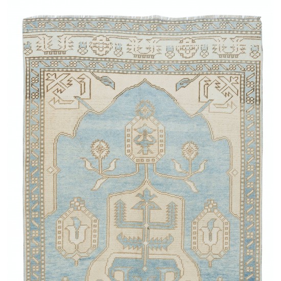 Vintage Hand-Knotted Wool Rug from Turkey, Ca 1960