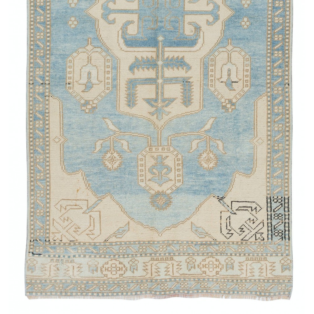 Vintage Hand-Knotted Rug from Turkey, Ca 1960, 100% Wool