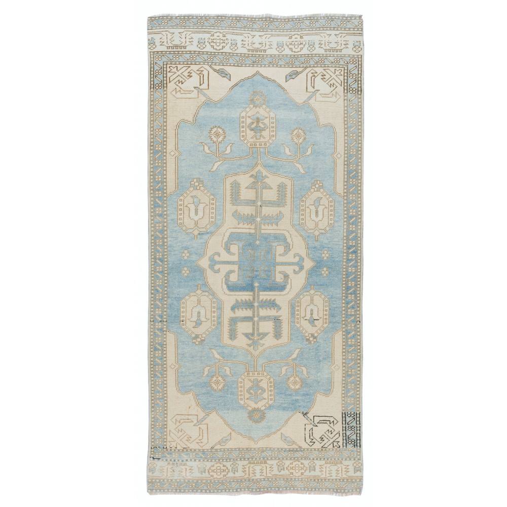 Vintage Hand-Knotted Rug from Turkey, Ca 1960, 100% Wool
