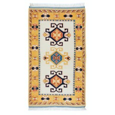 Contemporary Handmade Turkish Rug with Geometric Design, 100% Wool