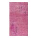 Art Deco Chinese Rug Over-Dyed in Pink, Mid-Century Hand Knotted Wool Carpet Art Deco Chinese Rug Over-Dyed in Pink, Mid-Century Hand Knotted Wool Carpet