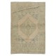 Vintage Geometric Medallion Design Handmade Turkish Accent Rug