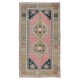 Traditional Hand Knotted Tribal Turkish Rug, Authentic 1960s Vintage Village Carpet