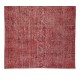 Modern Handmade Turkish Rug in Red Color