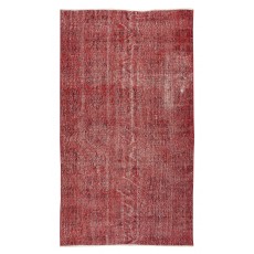Modern Handmade Turkish Rug in Red Color