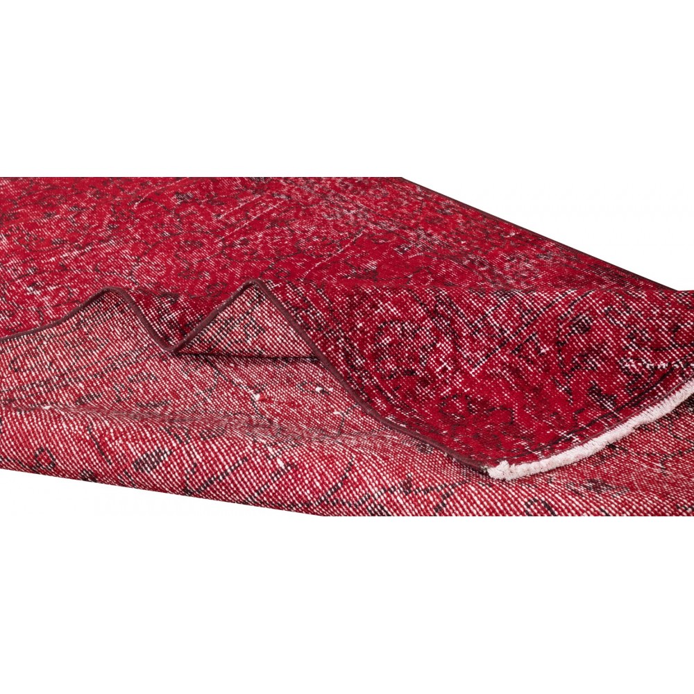 Contemporary Handmade Turkish Rug in Red Color