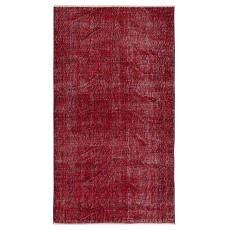 Contemporary Handmade Turkish Rug in Red Color
