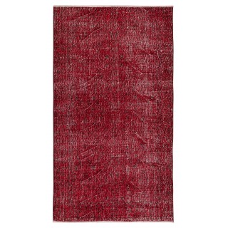 Contemporary Handmade Turkish Rug in Red Color