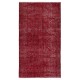Contemporary Handmade Turkish Rug in Red Color
