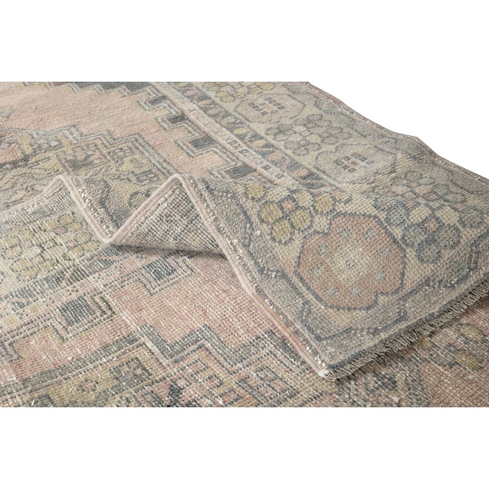 Tribal Style Mid-Century Handmade Turkish Wool Rug, Circa 1950