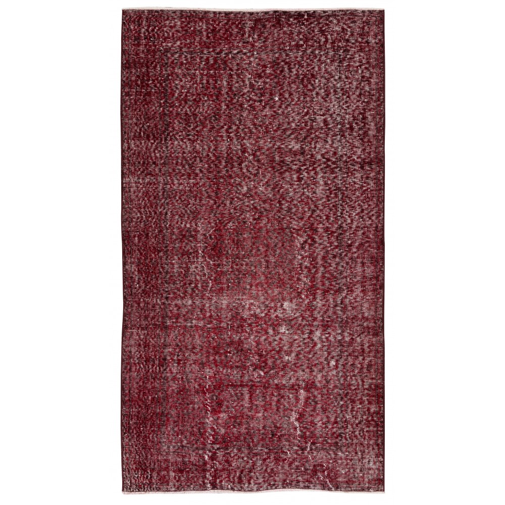 Modern Handmade Turkish Rug in Red Color