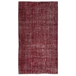 Modern Handmade Turkish Rug in Red Color
