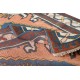 Vintage Handmade Turkish Rug with Geometric Design, 100% Wool