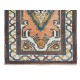 Vintage Handmade Turkish Rug with Geometric Design, 100% Wool