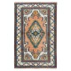 Vintage Handmade Turkish Rug with Geometric Design, 100% Wool