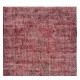 Contemporary Handmade Turkish Rug in Red Color