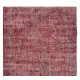 Mid-20th Century Handmade Red Overdyed Rug from Central Anatolia