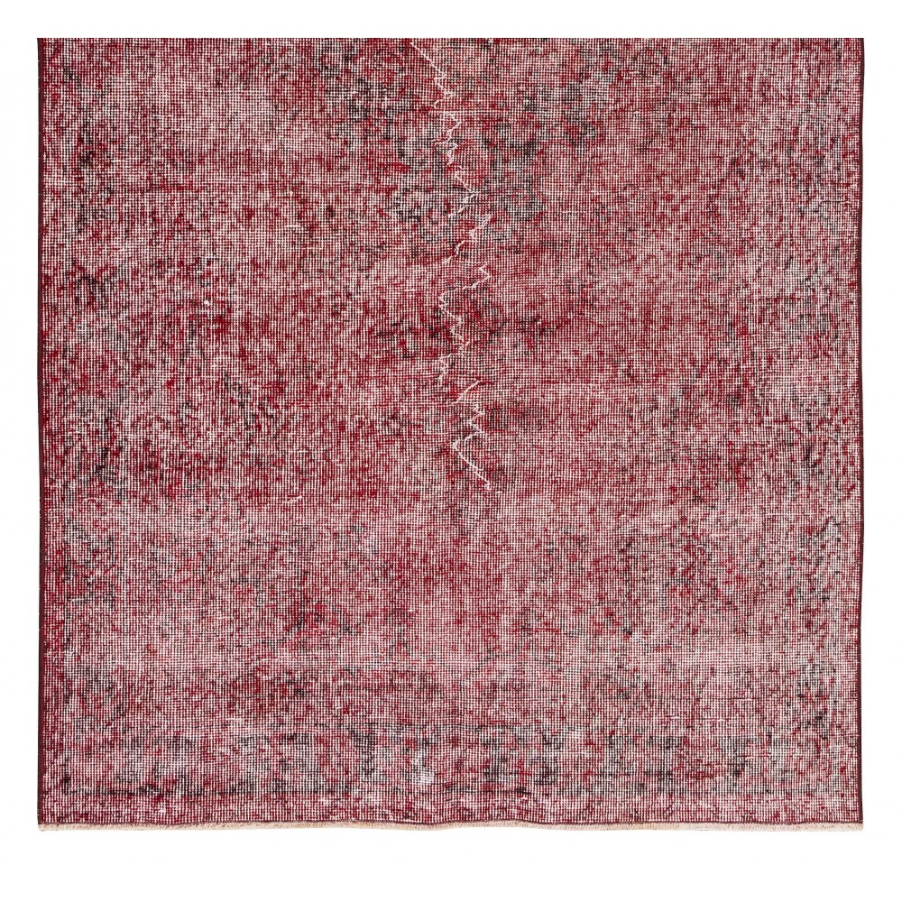 Contemporary Handmade Turkish Rug in Red Color