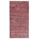 Contemporary Handmade Turkish Rug in Red Color