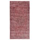 Mid-20th Century Handmade Red Overdyed Rug from Central Anatolia