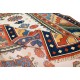 Multicolor Hand Made Turkish Rug, Geometric Pattern Small Carpet, 100% Wool
