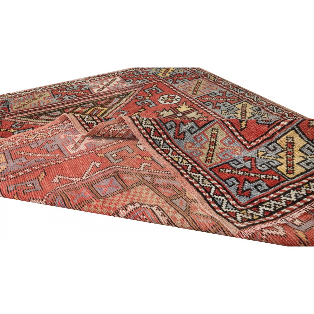 Semi Antique Turkish Rug, Authentic Hand-Knotted Carpet