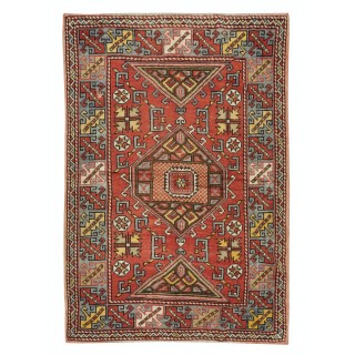 Semi Antique Turkish Rug, Authentic Hand-Knotted Carpet