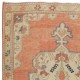 Hand Knotted Vintage Turkish Rug in Red, Blue & Beige Colors with Medallion Design Hand Knotted Vintage Turkish Rug in Red, Blue & Beige Colors with Medallion Design