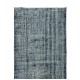 Distressed Vintage Handmade Anatolian Runner Rug Over-Dyed in Navy Blue for Hallway Decor Distressed Vintage Handmade Anatolian Runner Rug Over-Dyed in Navy Blue for Hallway Decor