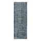 Distressed Vintage Handmade Anatolian Runner Rug Over-Dyed in Navy Blue for Hallway Decor Distressed Vintage Handmade Anatolian Runner Rug Over-Dyed in Navy Blue for Hallway Decor