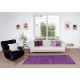 Handmade Turkish Rug Over-Dyed in Purple for Modern Interiors
