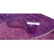 Handmade Turkish Rug Over-Dyed in Purple for Modern Interiors