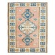 Modern Handmade Turkish Rug with Geometric Design, 100% Wool