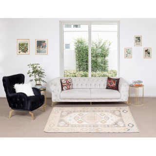 Modern Handmade Geometric Pattern Area Rug, Hand Knotted Turkish Carpet, 100% Wool