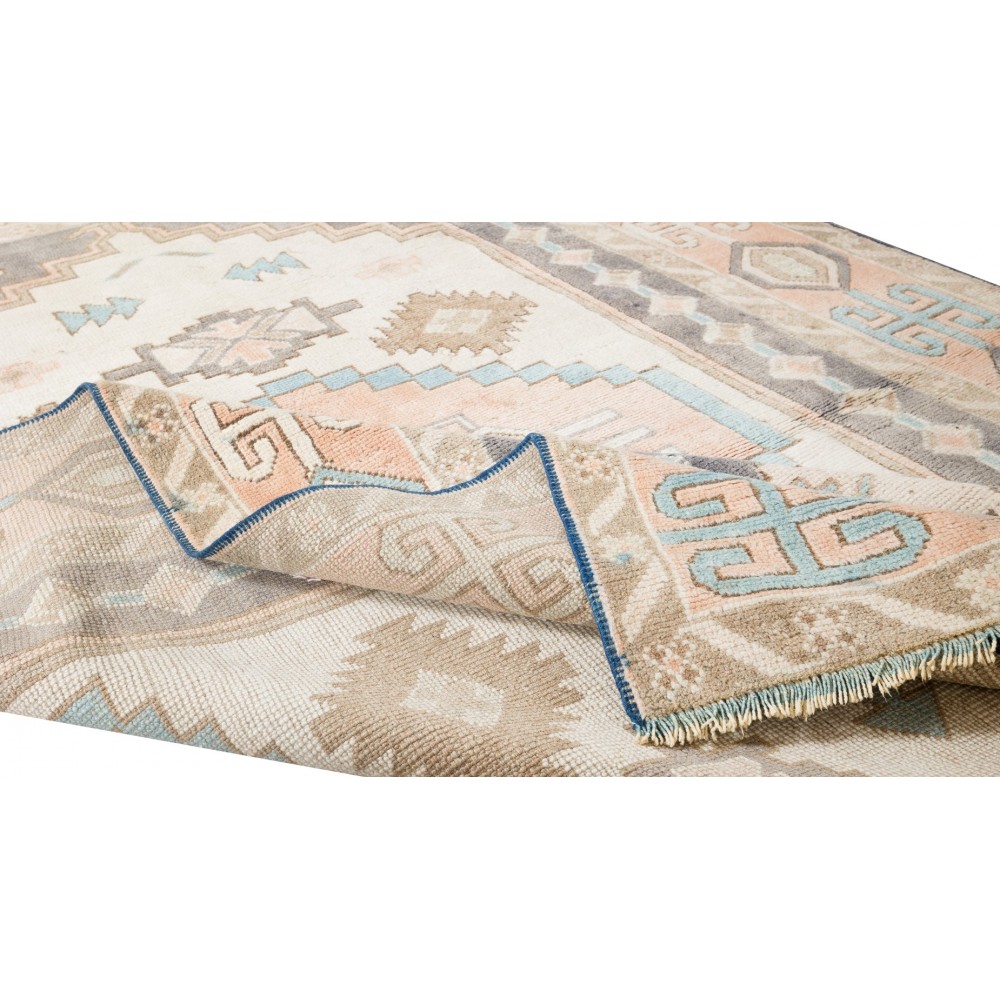 Modern Handmade Geometric Pattern Area Rug, Hand Knotted Turkish Carpet, 100% Wool