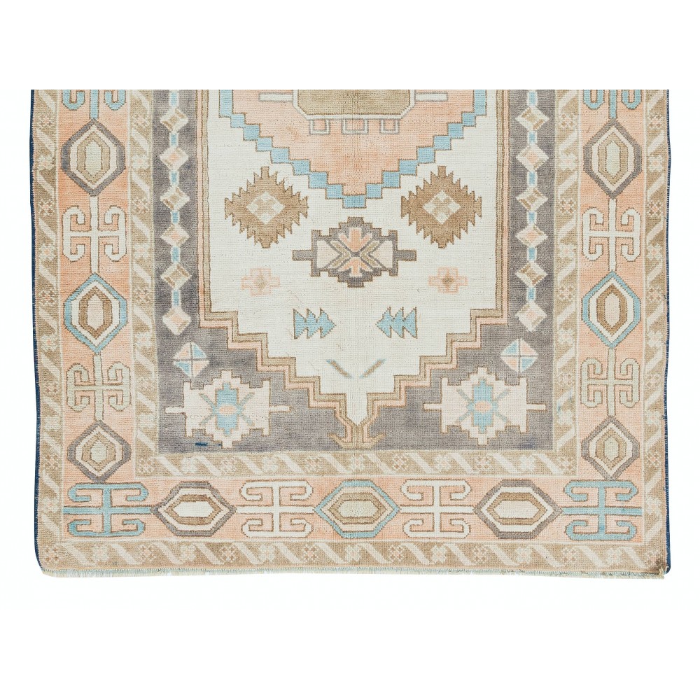 Modern Handmade Geometric Pattern Area Rug, Hand Knotted Turkish Carpet, 100% Wool
