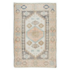 Modern Handmade Geometric Pattern Area Rug, Hand Knotted Turkish Carpet, 100% Wool