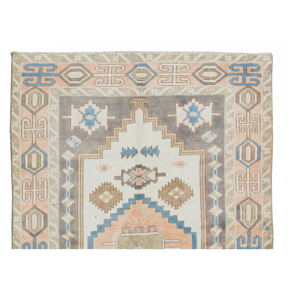 Modern Handmade Geometric Pattern Area Rug, Hand Knotted Turkish Carpet, 100% Wool