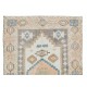 1960's Geometric Wool Area Rug, Vintage Hand Knotted Turkish Carpet