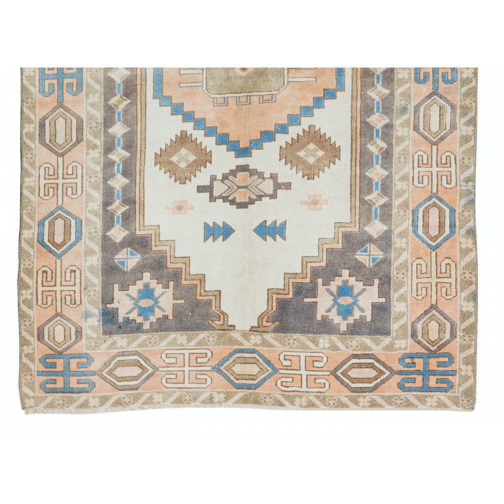 Modern Handmade Geometric Pattern Area Rug, Hand Knotted Turkish Carpet, 100% Wool
