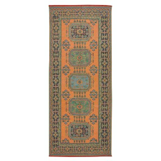 Vintage Handmade Turkish Wool Runner Rug for Hallway or Entryway Decor