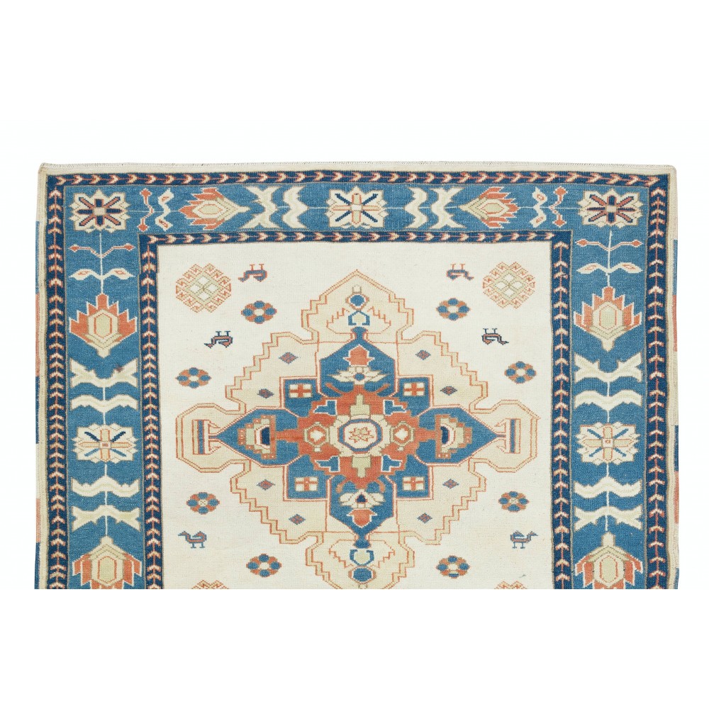 New Handmade Turkish Oushak Rug, Modern Living Room Carpet, 100% Wool