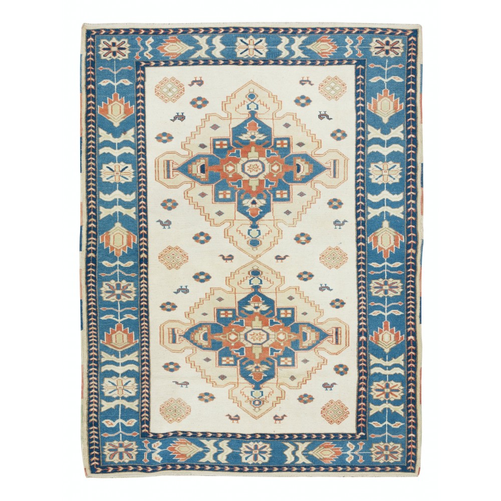 New Handmade Turkish Oushak Rug, Modern Living Room Carpet, 100% Wool