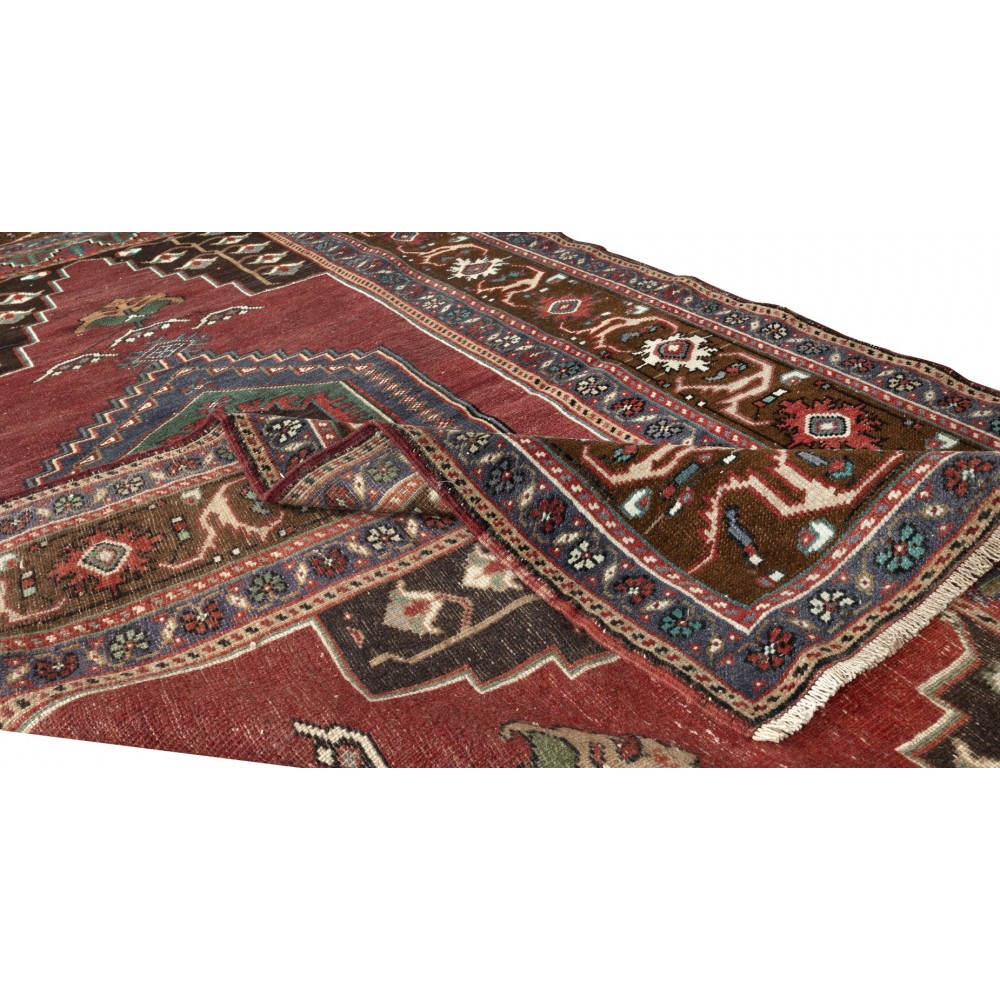 MidCentury Oriental Rug, Hand Knotted 1960's Turkish Carpet Made of Wool