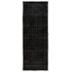 Mid-Century Handmade Turkish Wool Runner Rug Over-Dyed in Black, Ideal for Hallway Decor