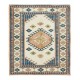 Hand Knotted Turkish Carpet with Geometric Design, 100% Wool Rug