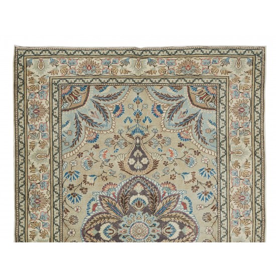 Elegant Vintage Handmade Wool Area Rug from Central Anatolia